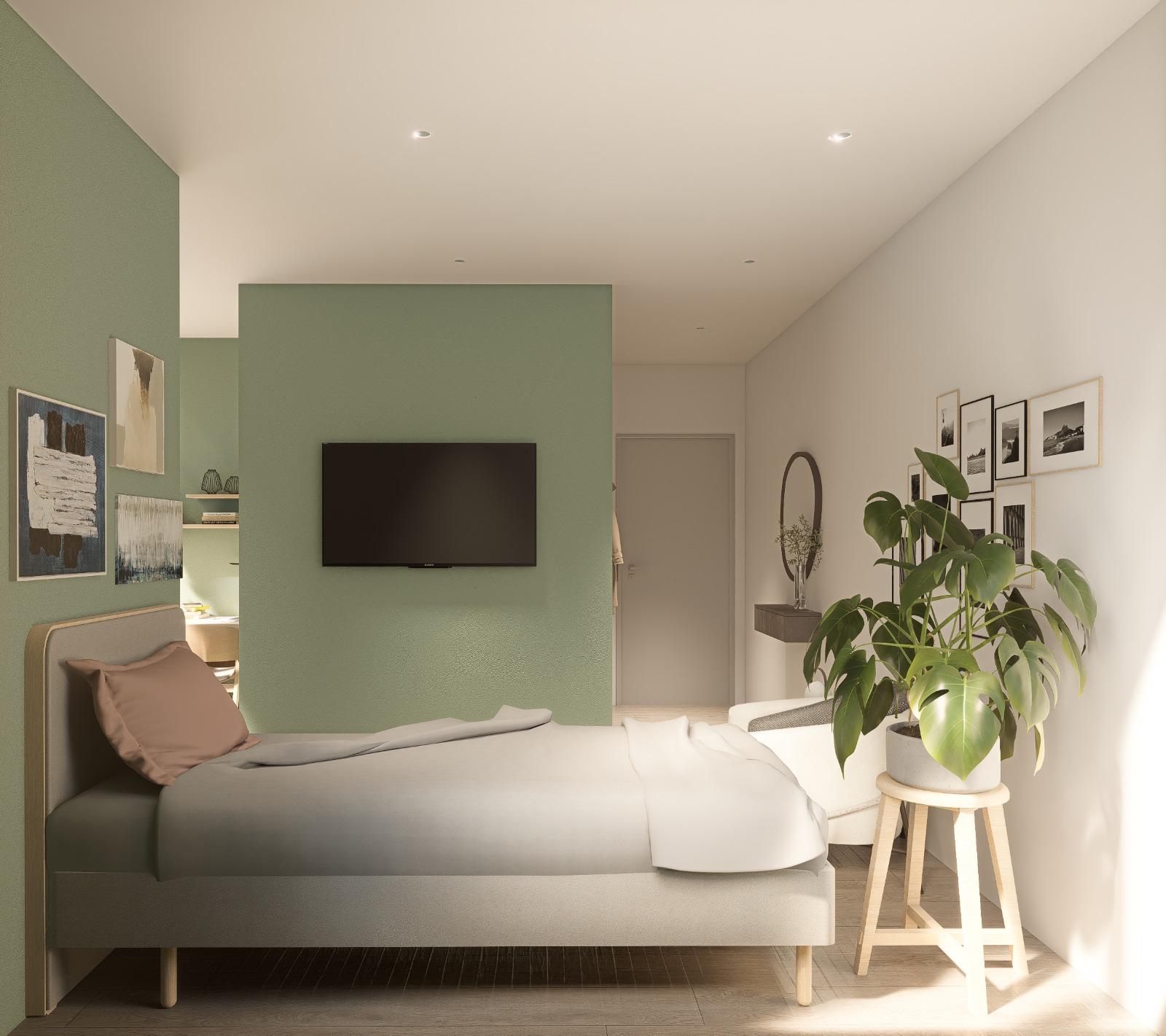 1 Kişilik Standart Oda — çalışma masası ve kişisel dolap